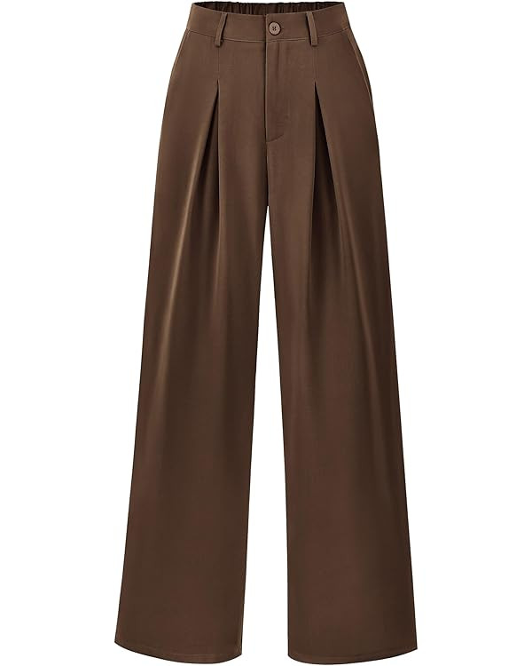 BTFBM Women High Waist Palazzo Pants Fall 2025 Casual Wide Leg Trousers Loose Work Office Busines... | Amazon (US)