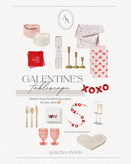 Galentine’s tablescape and decor! So many cute finds, from Target + Etsy! // Valentine’s Day // Galentine’s brunch // girls night // hosting essentials 

#LTKparties #LTKhome #LTKSeasonal