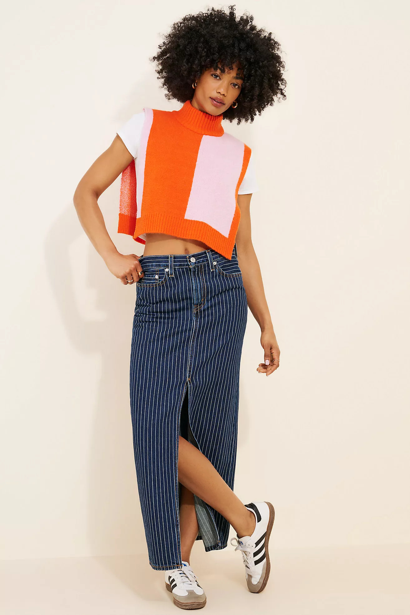 Flat White Colorblock Sweater Vest | Anthropologie (US)