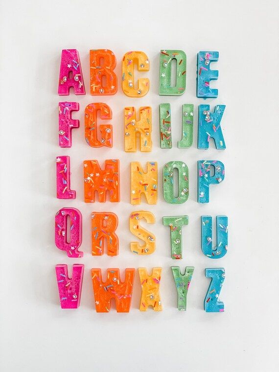 Rainbow Resin Letters | Rainbow Brite Letters | St. Patrick’s Day Letters | Sight Word Add On | Etsy (US)