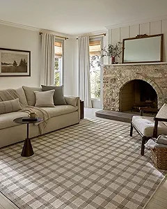 Loloi Magnolia Home by Joanna Gaines Ryder Collection RYD-02 Stone/Ivory 8'-6" x 11'-6" Area Rug | Amazon (US)