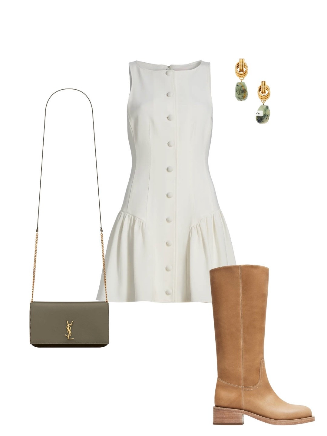 Effortlessly chic and so cute for fall 🍂🤍 This white button-up pleated mini dress paired with camel boots makes the perfect outfit for everyday wear or autumn parties. Stylish, feminine, and easy to dress up or down all season long!

✨ Save this look for your fall outfit inspo & shop the pieces below!
#FallFashion #MiniDress #AutumnStyle #ButtonUpDress #PleatedDress #CamelBoots #EverydayStyle #LTKFallFashion #FallOutfitInspo #ChicFallLook

#LTKStyleTip #LTKFindsUnder100 #LTKHoliday