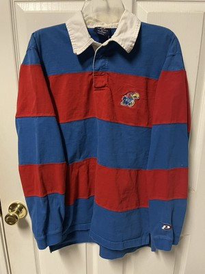 Vintage Kansas Jayhawks Shirt Long Sleeve striped Polo Proplayer Mens Size M   | eBay | eBay US
