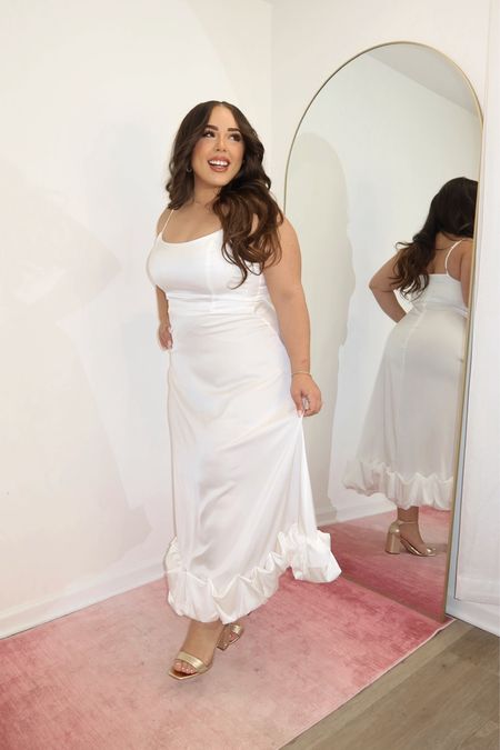 The perfect bridal shower dress for all my fellow curvy brides! Wearing size XL 🤍💍 would also make a perfect wedding guest dress in any of the other colors!

#LTKStyleTip #LTKWedding #LTKMidsize