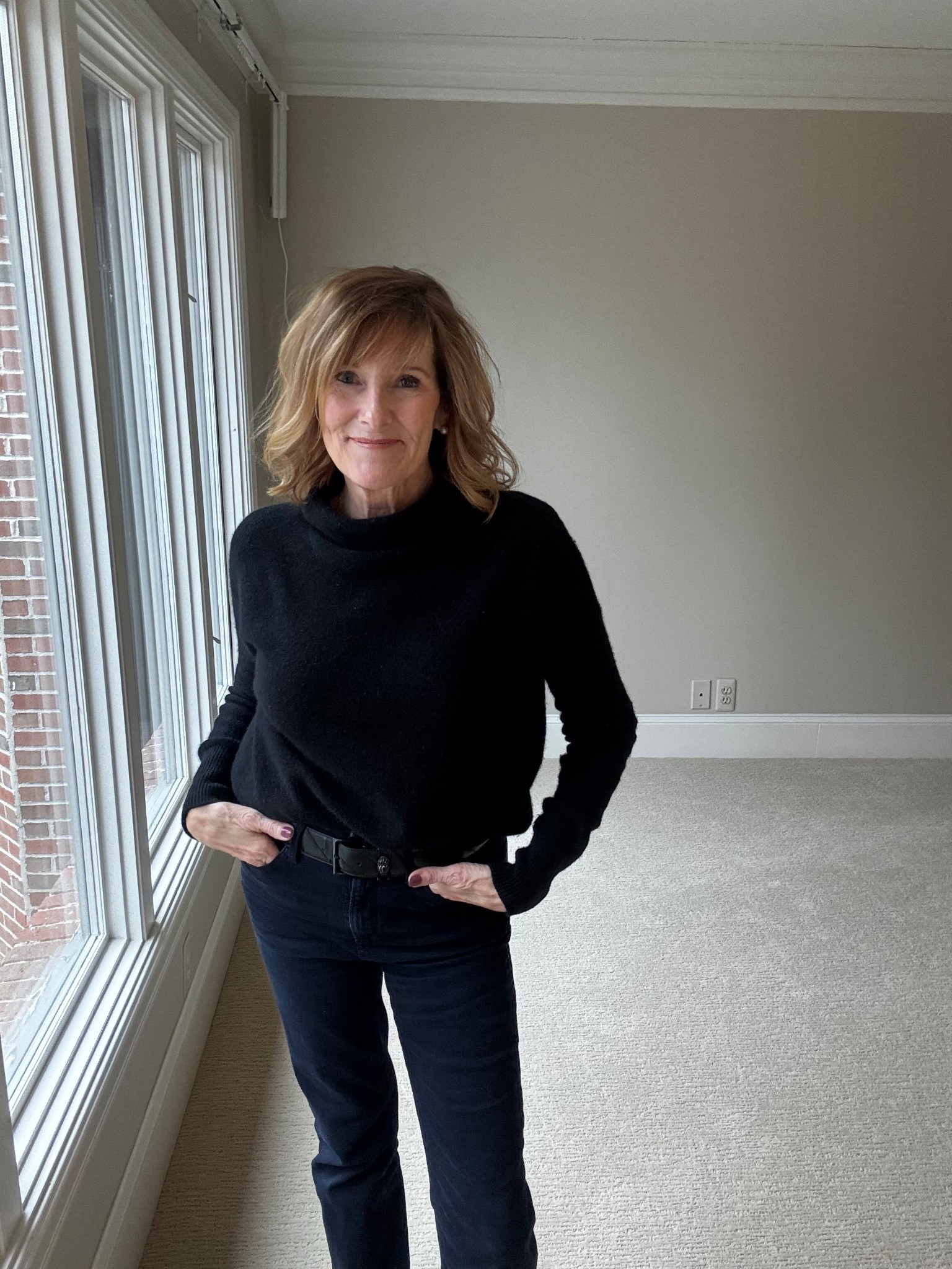 This Vince Sweater is a keeper 
It’s an investment piece that you will reach for time and time again.  Comes in many colors and sized from XXS- XL.  Bev has on a XS
Various colors go on sale throughout the year.  Like for price alerts.   

#LTKWorkwear #LTKootd #LTKgrwm