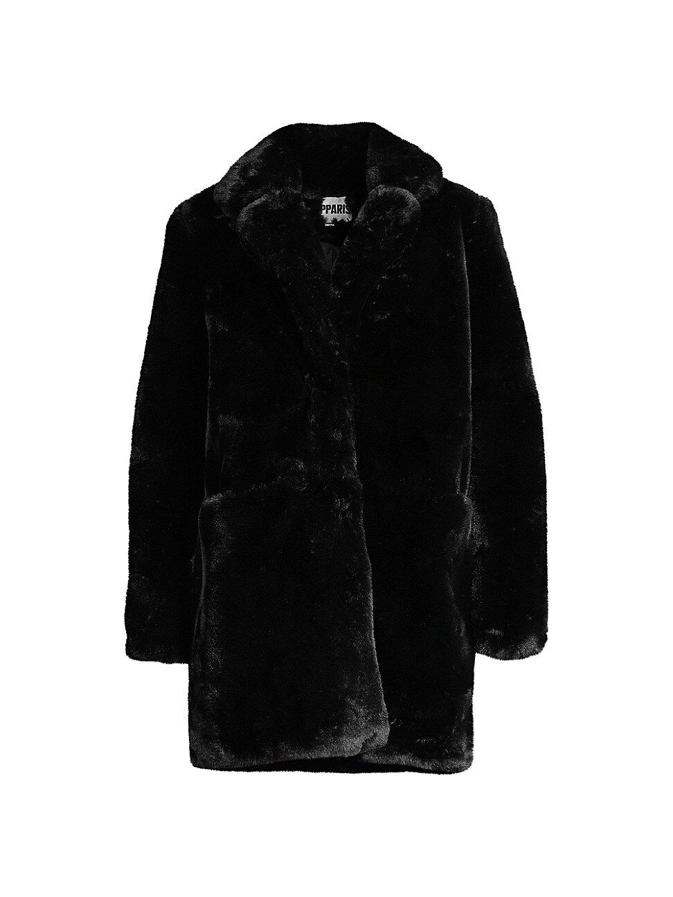 Apparis Women's Sasha Medium Faux-Fur Coat - Noir - Size XS | Saks Fifth Avenue