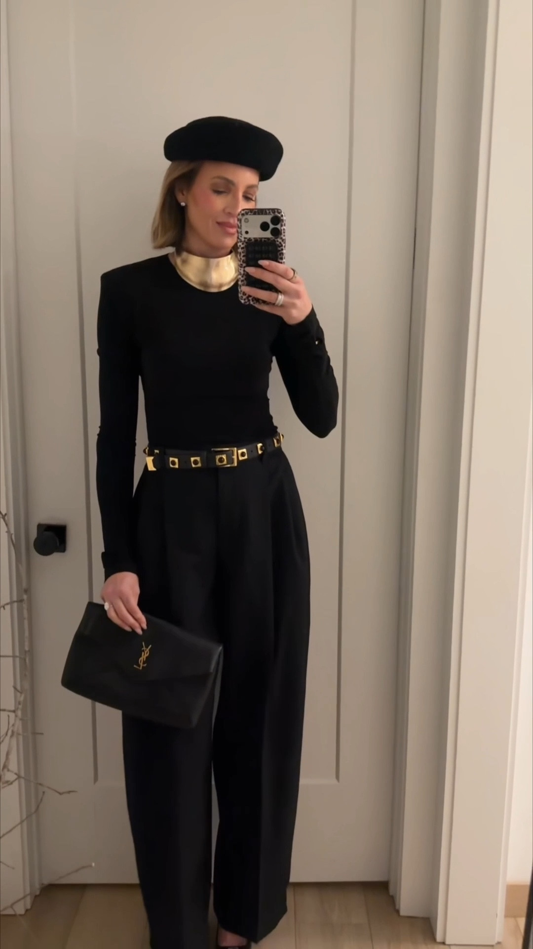 Apparently, I’m in my all black era🧐 wearing a small in the top. Pants and heels run tts. Necklace is on sale.

#LTKTall #LTKOver40 #LTKSaleAlert