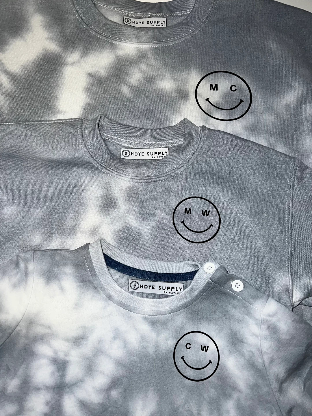 Personalized Adult Smiley Crew - Etsy | Etsy (US)