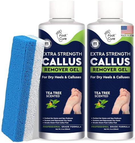 Callus Remover for Feet with Extra Strength Gel & Foot Pumice Stone Set - Easy Way to Remove Hard Calluses & Dead Skin Build-Up - Professional At-Home Foot Care for Men & Women - Made in the USA | Amazon (US)