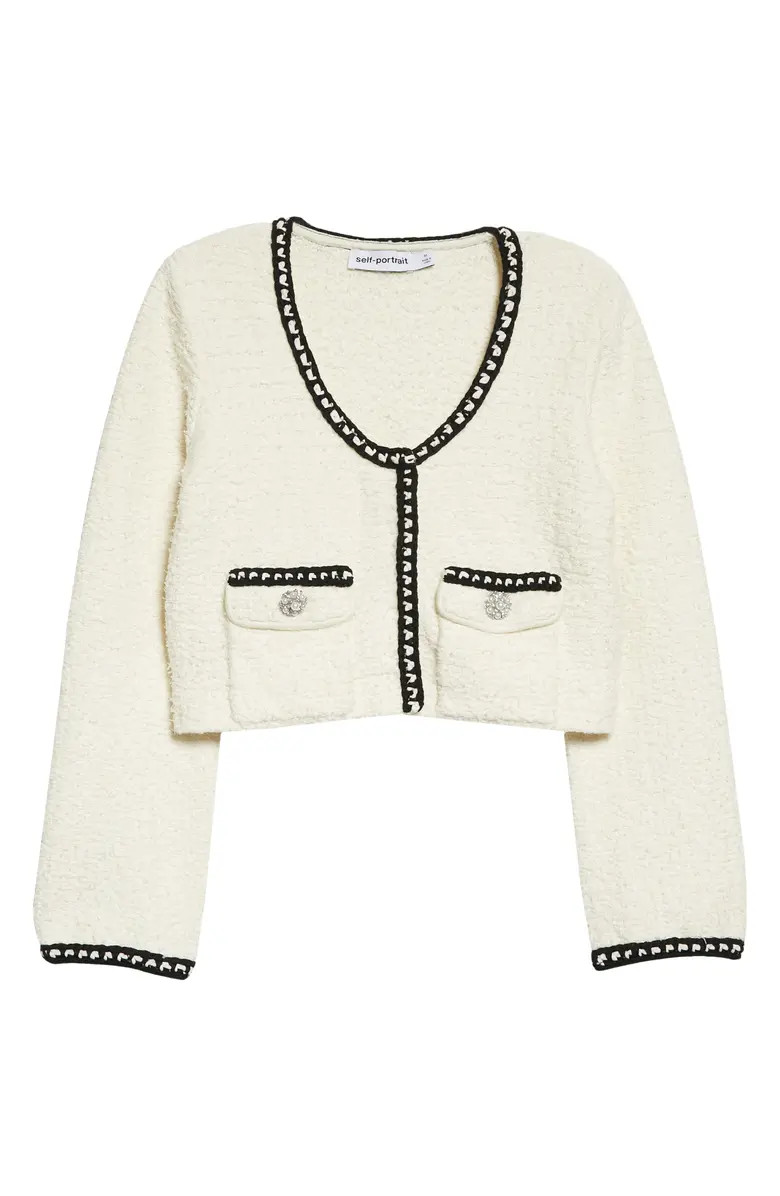 Self-Portrait Tape Knit Cardigan | Nordstrom | Nordstrom