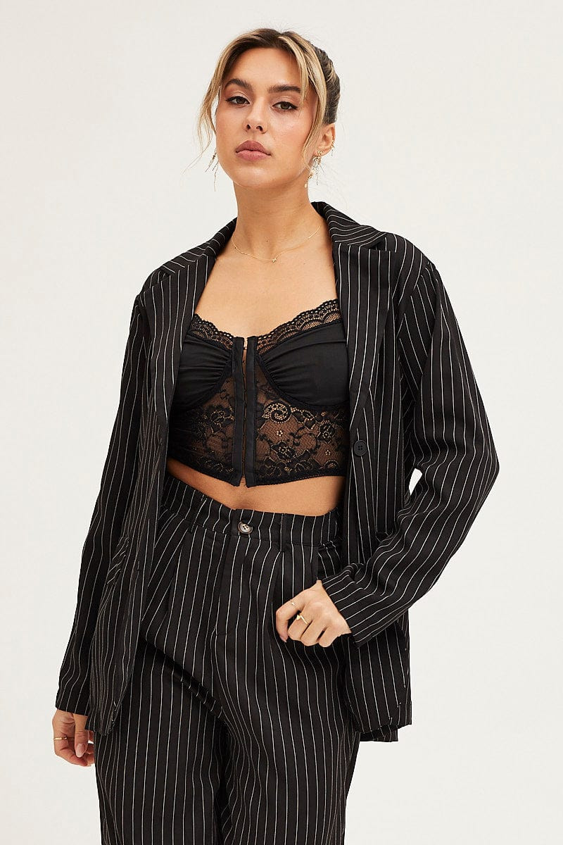 Women’s Stripe Pinstripe Oversized Blazer | Ally Fashion | Ally Fashion (US, Australia & New Zealand)