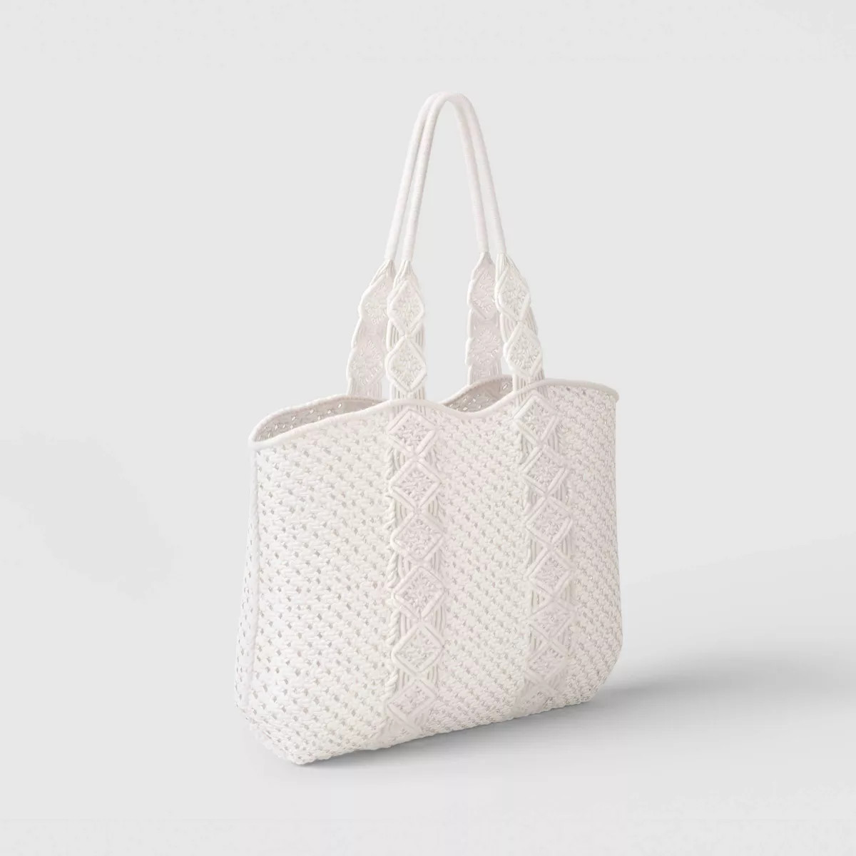 Crosshatch Macrame Tote Bag - Threshold™ Ivory | Target