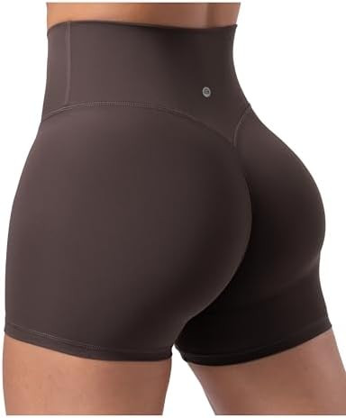 Women's Biker Shorts Workout 2.5" /4" / 6" High Waisted No Front Seam Yoga Hidden Scrunch Running... | Amazon (US)