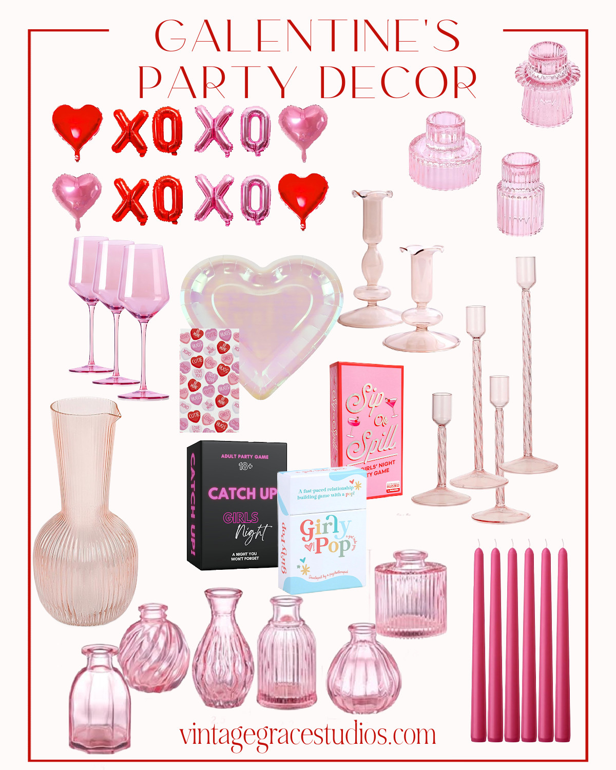 The cutest decor for Galentine's Day or Valentine's Day! Everything you need for the best night with your girls... 

 #LTKHome