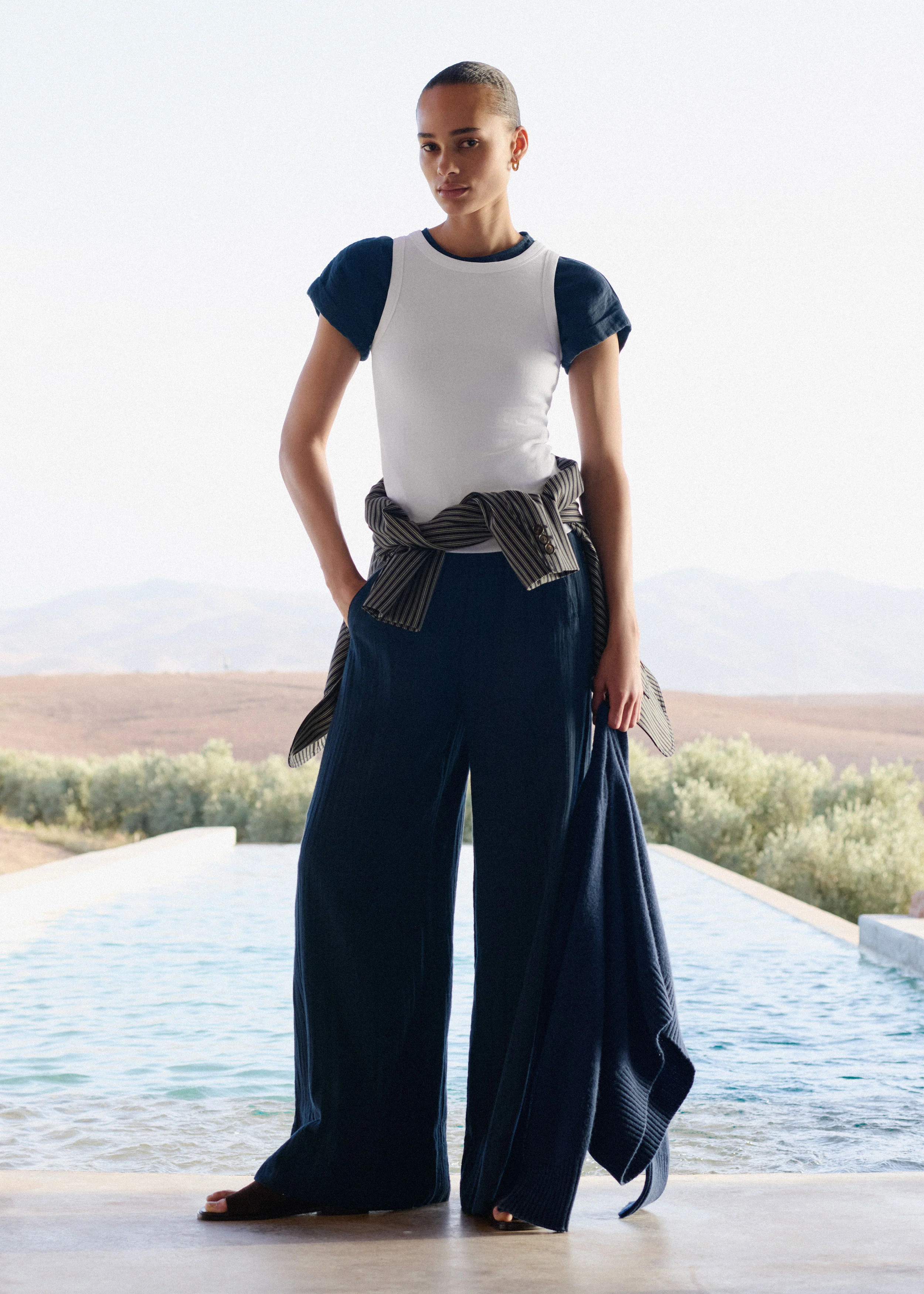 Wide-Leg Trouser Cotton Cheesecloth | ME+EM Global (Excluding US)