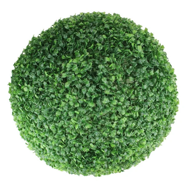 19" Artificial Two Tone Green Boxwood Topiary Garden Ball | Walmart (US)