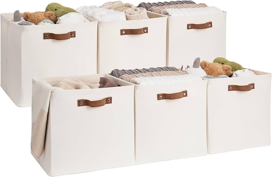 StorageWorks 13x13 Storage Cubes, Collapsible Storage Bins Organizer for Closet, Fabric Storage B... | Amazon (US)