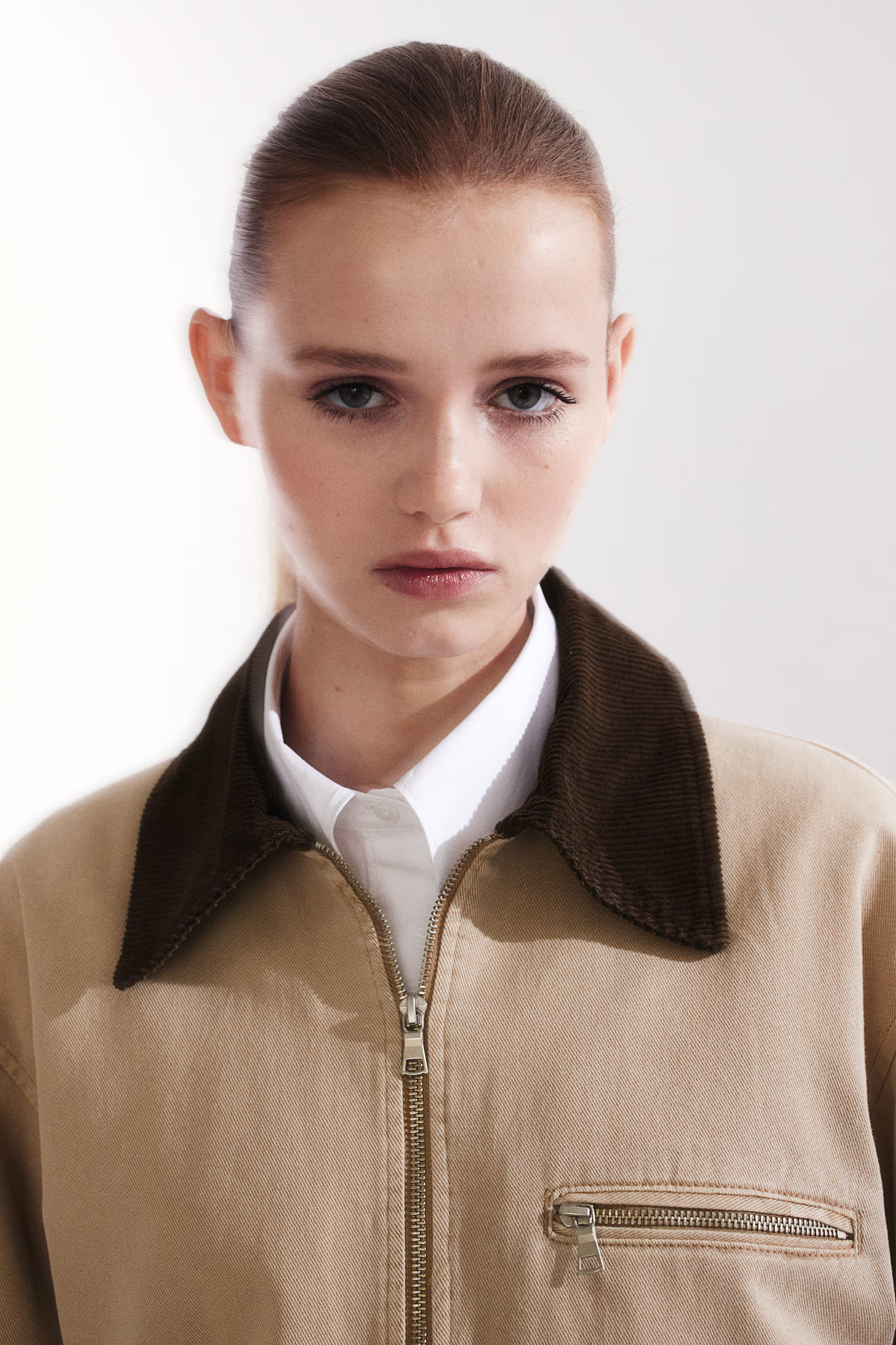 Corduroy-collar twill jacket | H&M (UK, MY, IN, SG, PH, TW, HK)