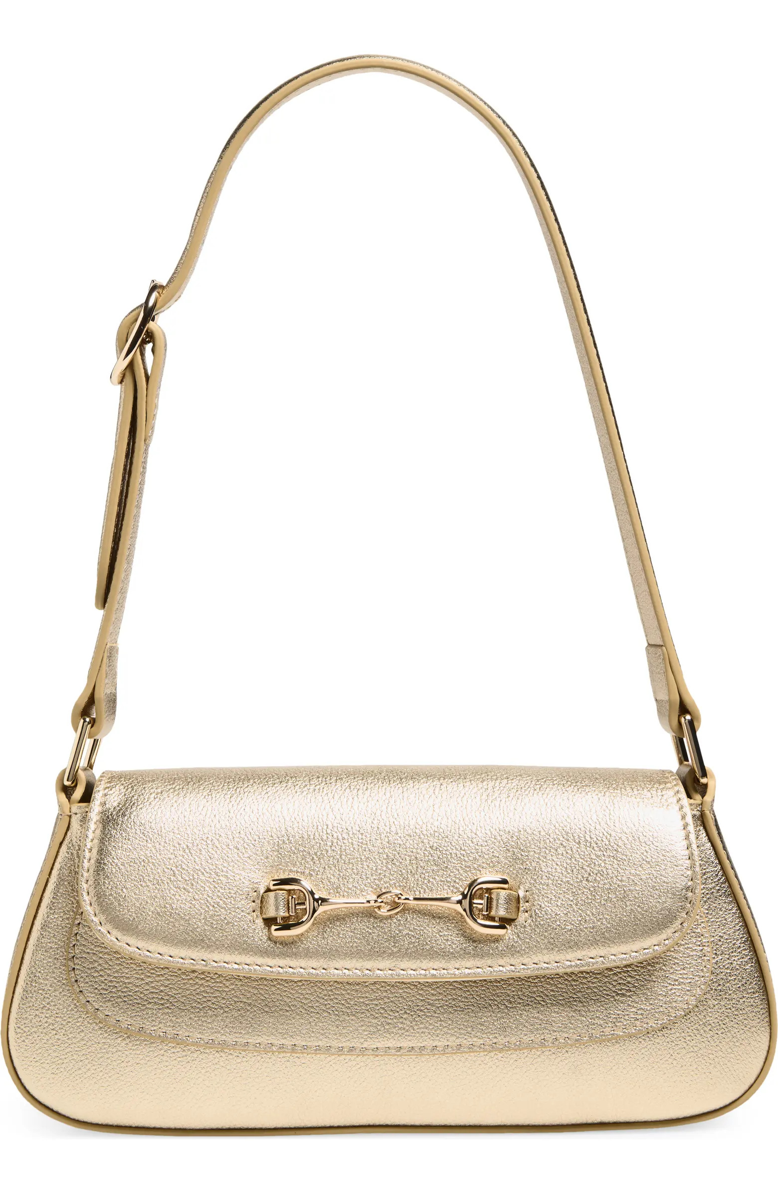 Loraine Metallic Leather Shoulder Bag | Nordstrom
