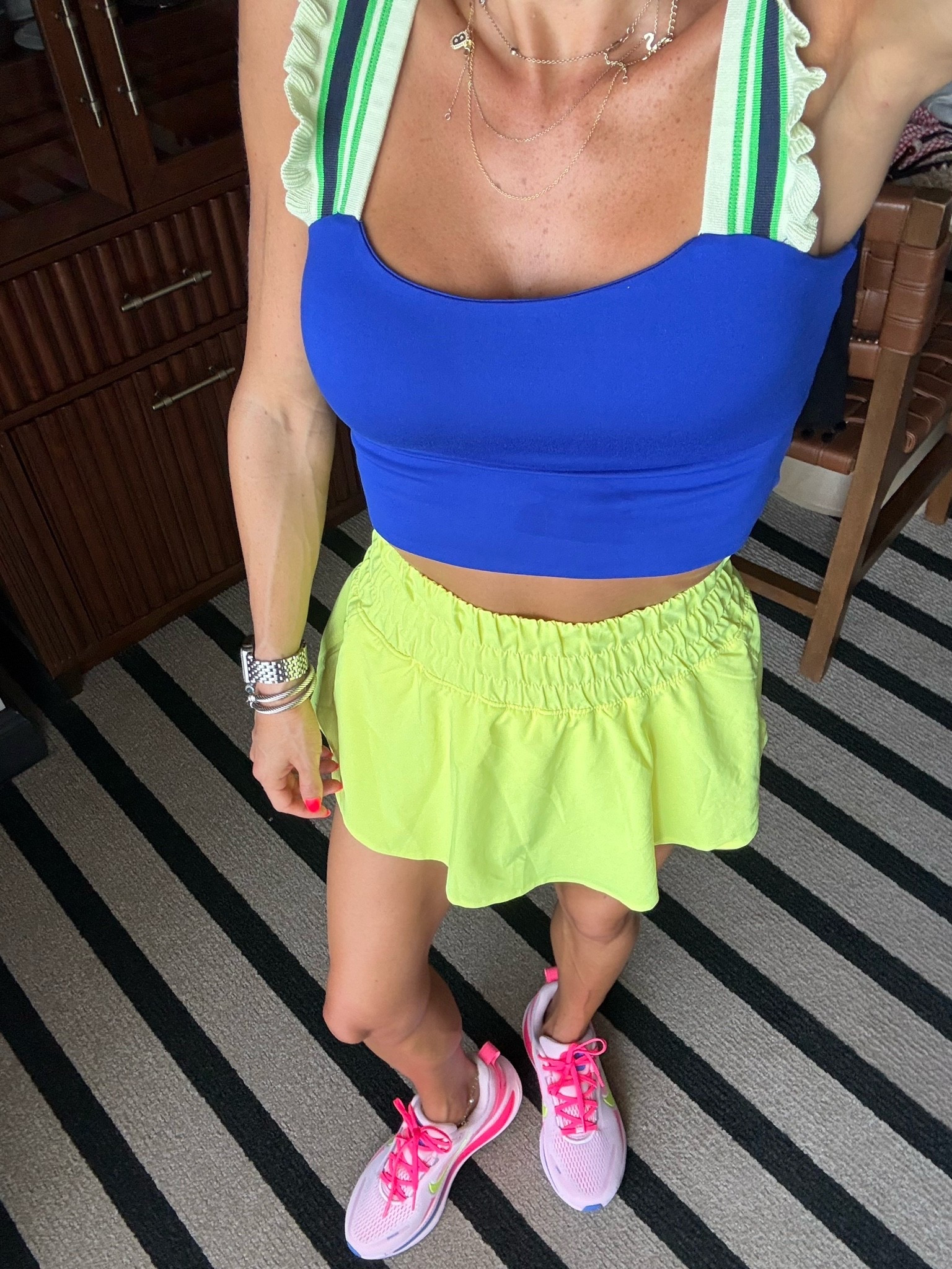 The cutest workout top and Amazon skort that looks  like free people. Wearing size s in top

#LTKPetite #LTKActive #LTKSeasonal