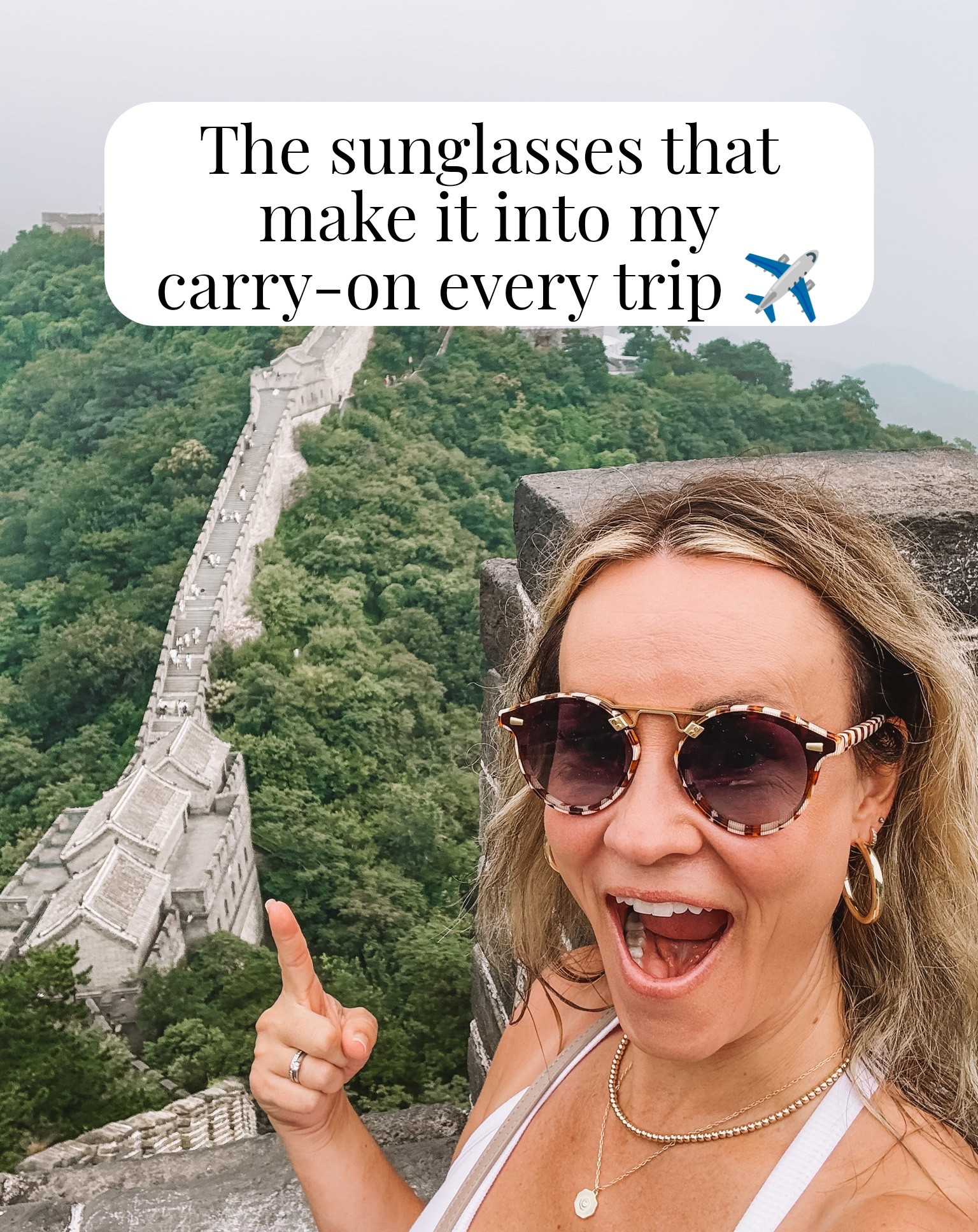 The sunglasses that make it into my carry-on every single trip ✈️🕶️ I’ve been reaching for my KREWE sunglasses nonstop lately — they go with practically every travel outfit and apparently even work for climbing the Great Wall of China. 😂

I linked the exact pair I’m wearing plus a few other KREWE styles I have my eye on. 🤍

Whenever you break or damage your first full price pair of KREWEs, their Second Chances program comes to the rescue with a shiny new replacement pair.

#LTKTravel #TravelStyle #TravelEssentials #TravelAccessories #KREWE