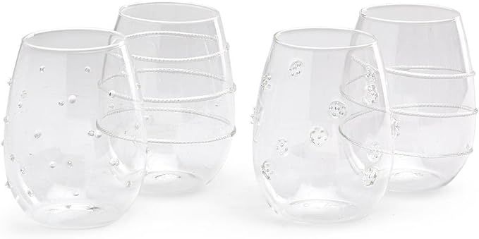 Two's Company Verre Stemless Wine Glass, Assortment of 4 Designs | Amazon (US)