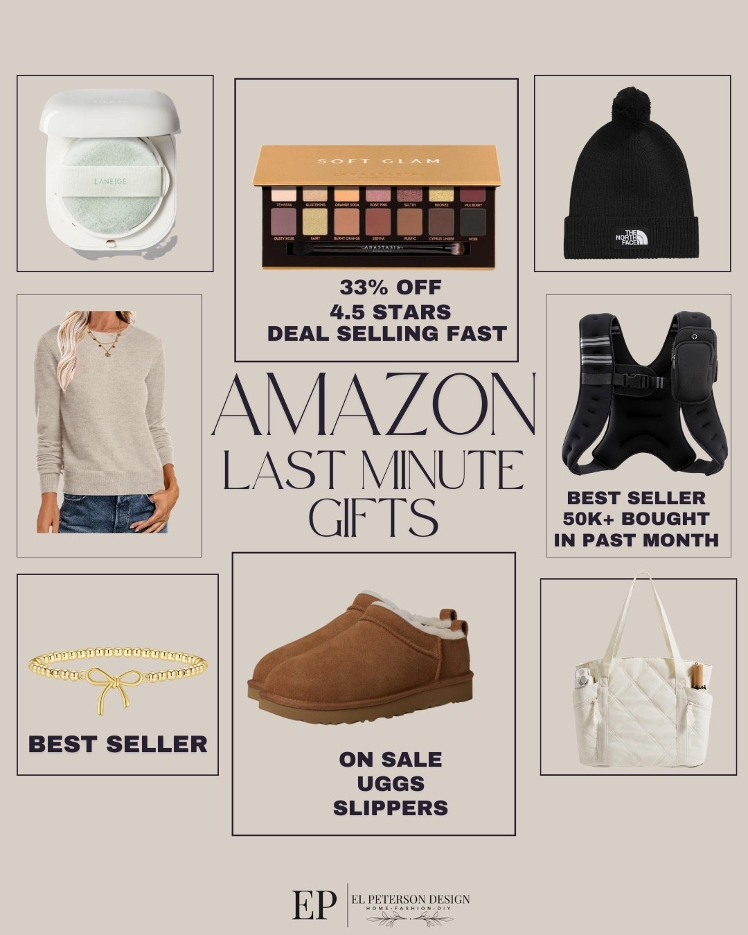 Amazon 
Last minute gifts arriving before Christmas 
Eyeshadow
Beanie
Tote bag
Slippers 
Sweater
Bracelet
Weight vest 

#LTKFindsUnder50 #LTKGiftGuide #LTKFindsUnder100