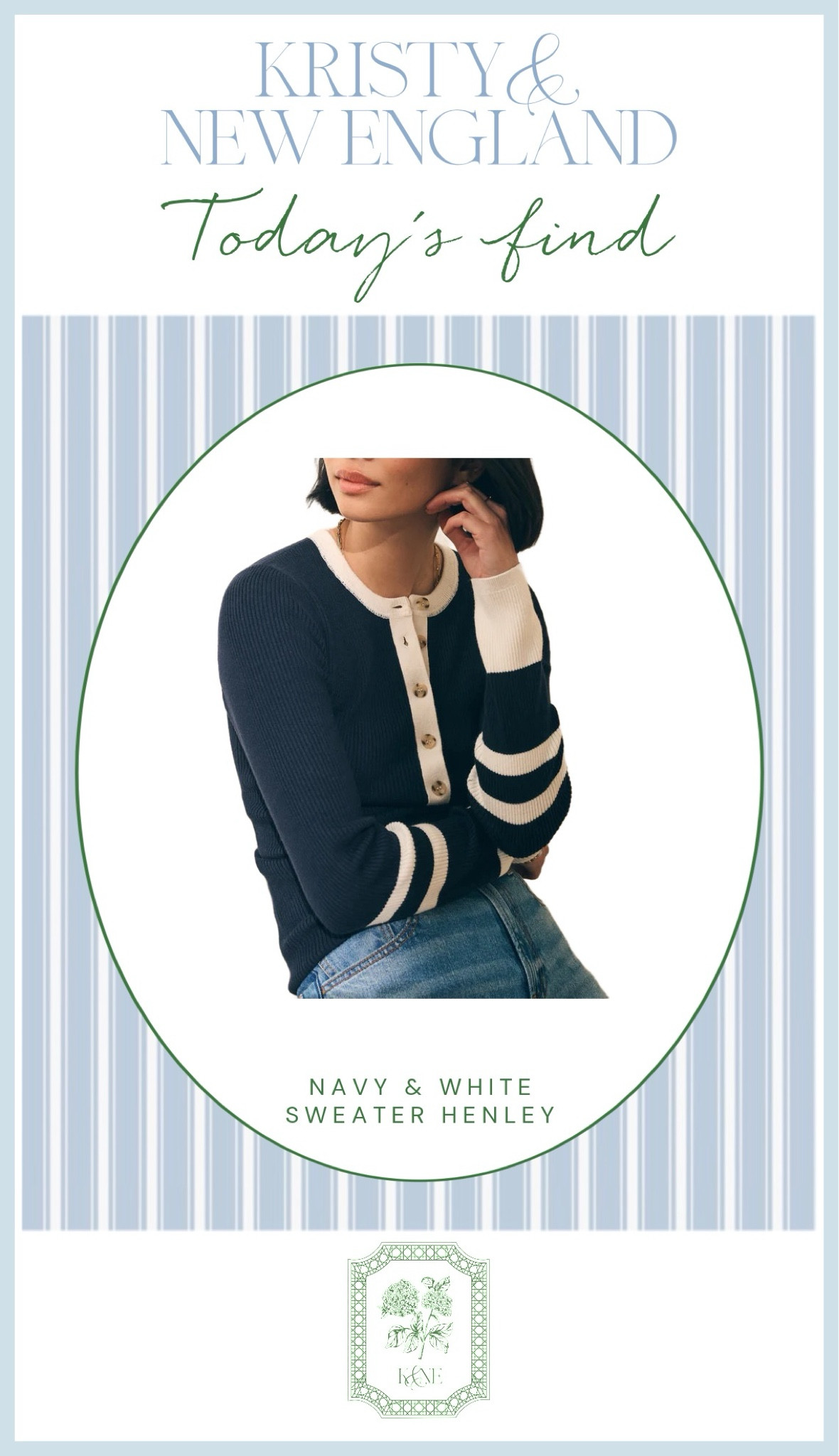 Cutest navy & white sweater Henley

#LTKGiftGuide #LTKover40 #LTKSeasonal
