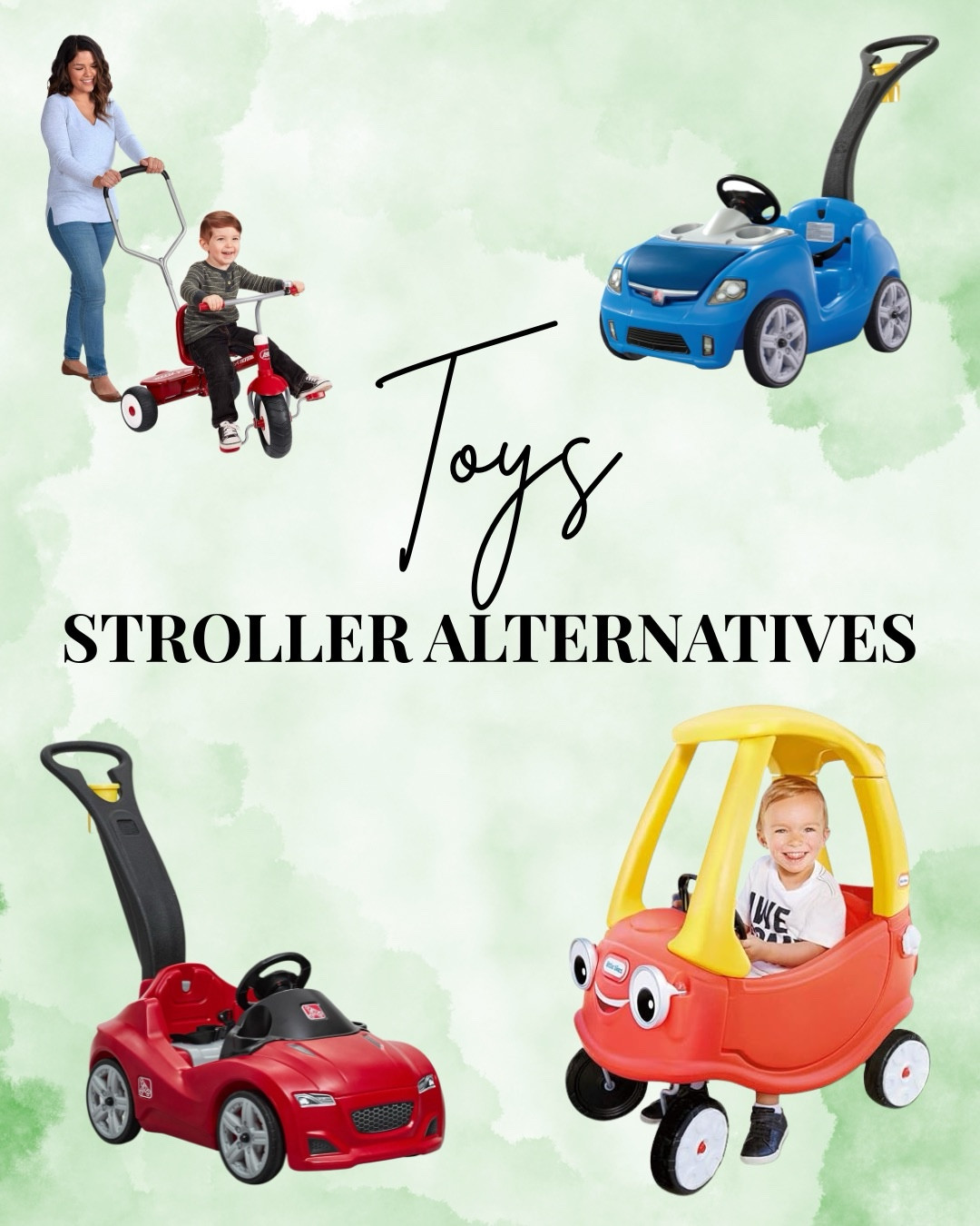 These are my favorite stroller alternatives to keep your little ones happy AND mobile. Tap to shop my must-haves for toddler transportation!

#strolleralternatives #rideontoys #toddlertravelessentials #momlifehacks #cozycoupe #radioflyer #step2whisperride #toddlermusthaves #ltkkids #ltkfamily #ltkmom #toddlergear #momapproved #kidsonthego

#LTKKids #LTKFamily #LTKBaby