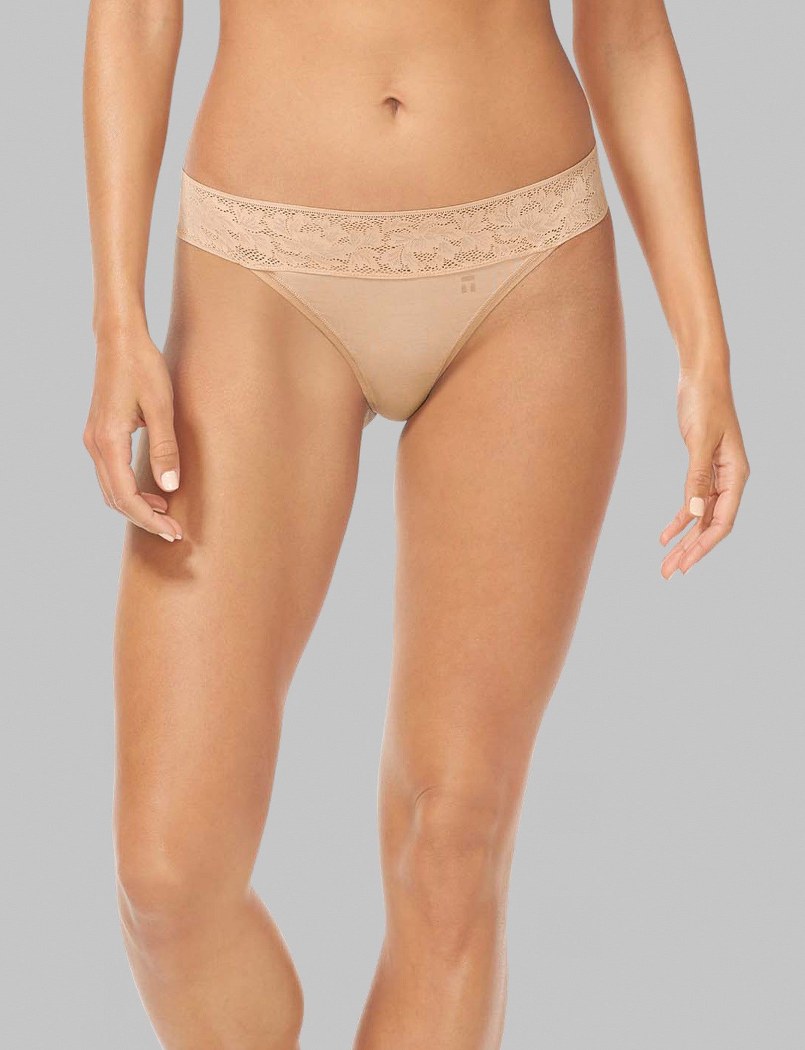 Women's Second Skin Thong, Lace Waist (Soft Underwear) | Tommy John