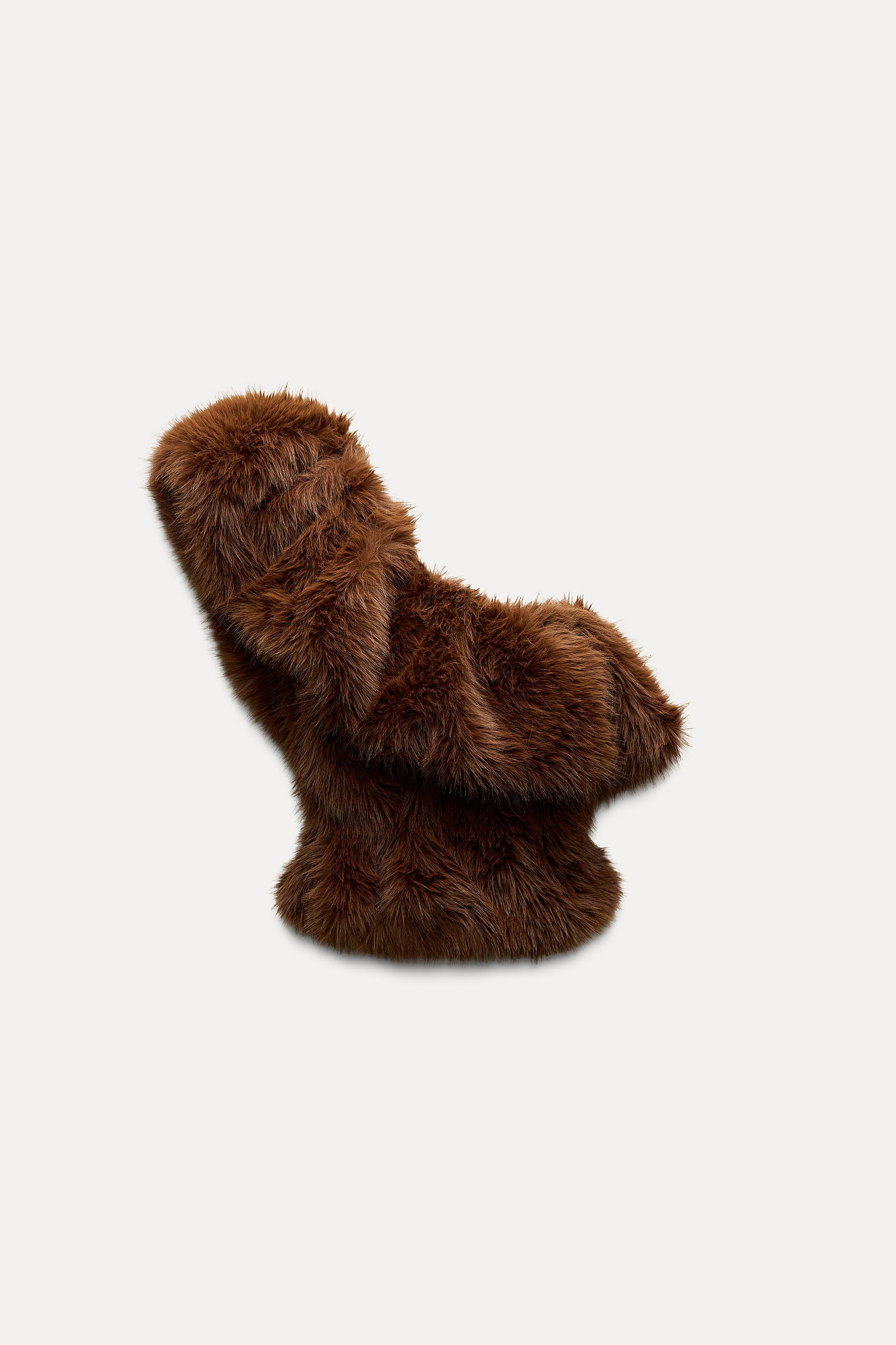 FAUX FUR ASYMMETRICAL TOP LIMITED EDITION | Zara US