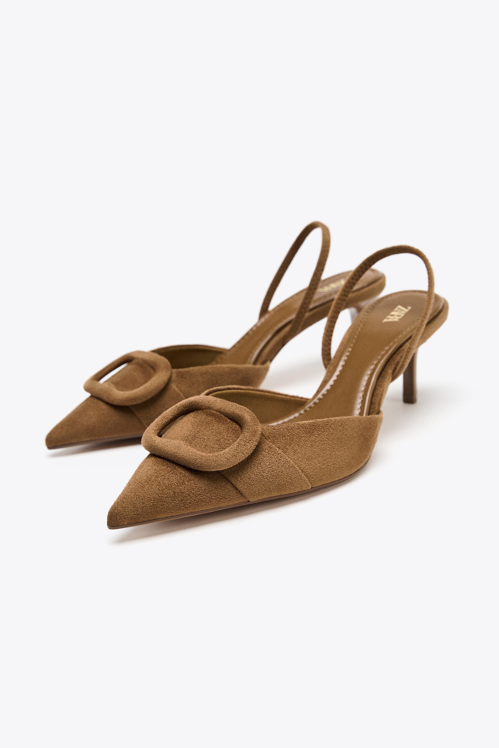 SLINGBACK APPLIQUÉ HEELS | Zara US