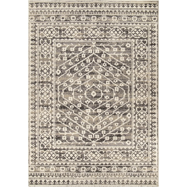 My Texas House Delilah 7'10" X 10'10" Light Grey Geometric Area Rug - Walmart.com | Walmart (US)