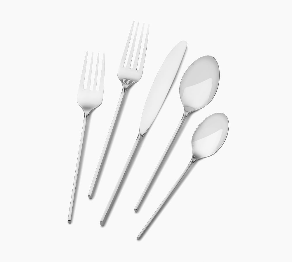 Twist Stainless Steel 20-Piece Flatware Set | Pottery Barn (US)