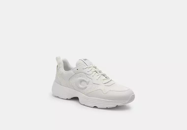 Coach Outlet Strider Sneaker - White, Size: 8.5 | Coach Outlet US