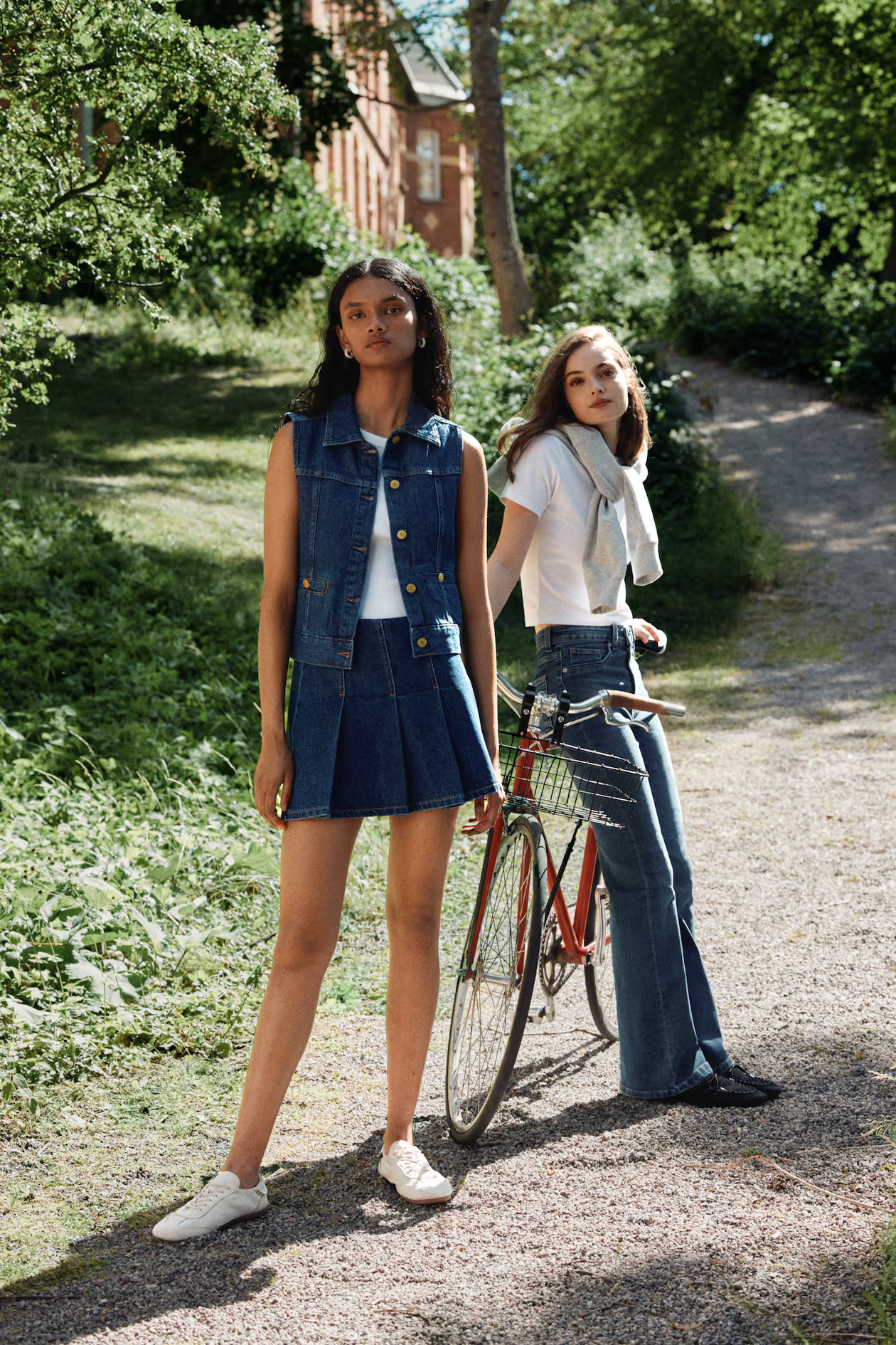 Pleated Denim Skirt | H&M (US + CA)