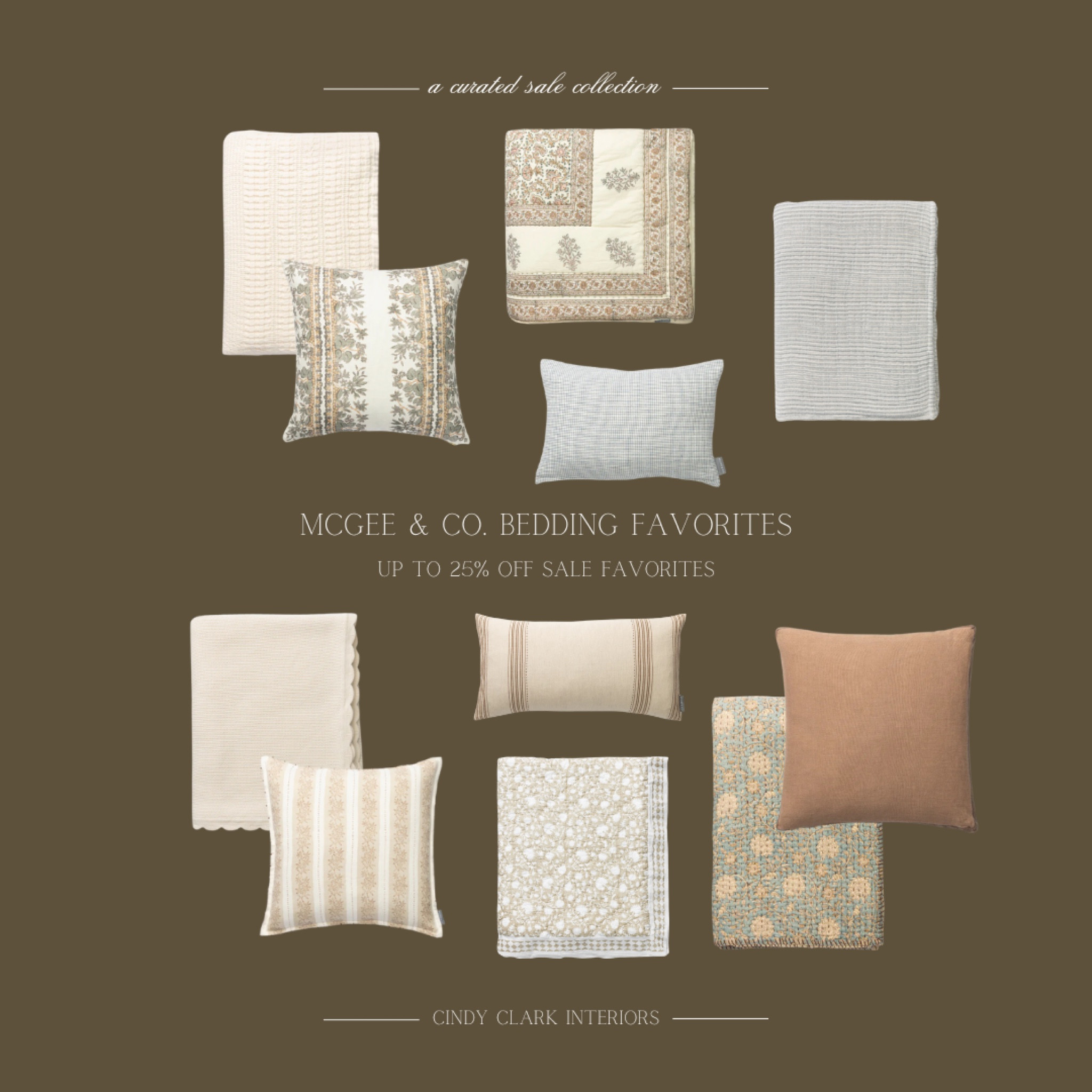 If you have been eyeing new bed for fall, now is your chance to shop McGee & Co. textiles! Their entire site is up to 25% off right now! I own many of these throw pillows, quilts, coverlets and throws and they’re all so beautiful and well made! 

#LTKStyleTip #LTKHome #LTKSaleAlert