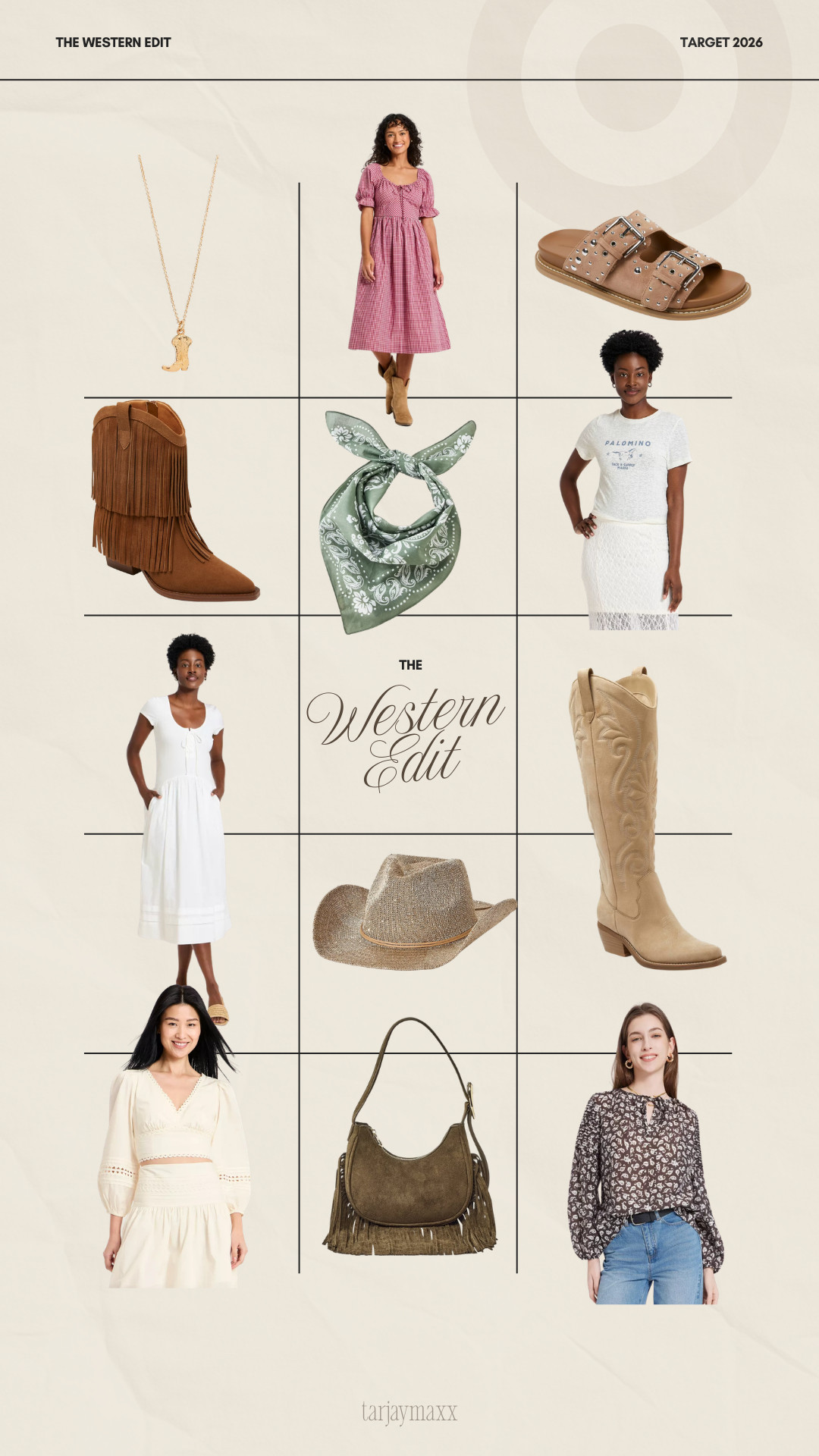 Target’s new Western collection is packed with elevated essentials & this edit has everything you need to channel your inner cowgirl!
date night outfits, vacation outfits beach, spring outfits, easter basket stuffers, work outfits, spring dresses, resort wear 2026, rodeo outfit inspo, business casual workwear, country concert outfits, target style, western aesthetic, cowboy core, coastal cowgirl 

 #LTKgrwm #LTKootd
