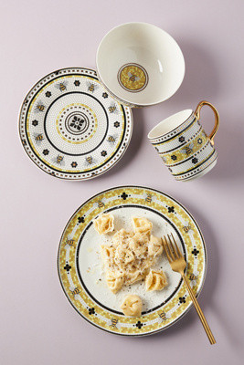 The Bistro Tile Stoneware Dinner Plate: Garden Edition | Anthropologie (US)
