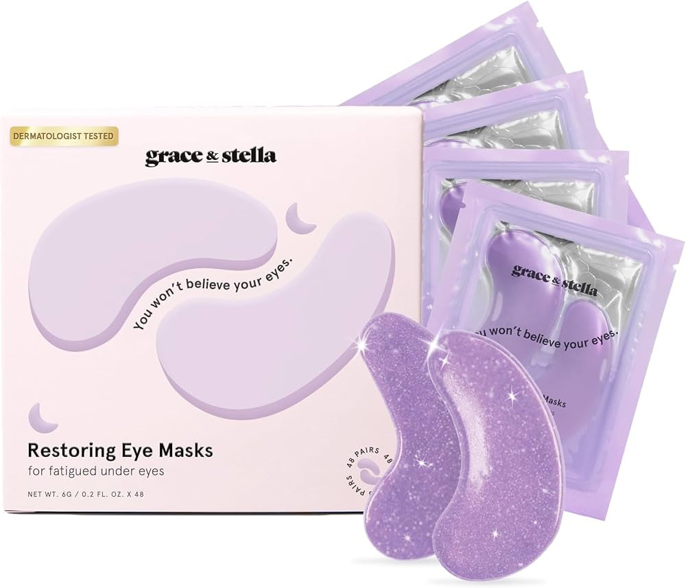 grace & stella Under Eye Patches for Puffy Eyes and Dark Circles (Retinol, 48 Pairs) Restoring Ge... | Amazon (US)