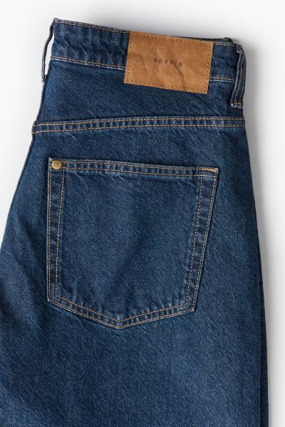 Bermuda Baggy High Denim Shorts - Dark denim blue - Ladies | H&M US | H&M (US + CA)