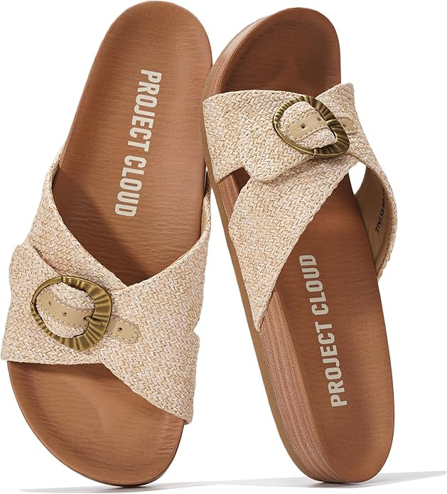 Project Cloud Womens Sandals - Adjustable Buckle Sandals for Women 2026 with Plush Insole - Light... | Amazon (US)