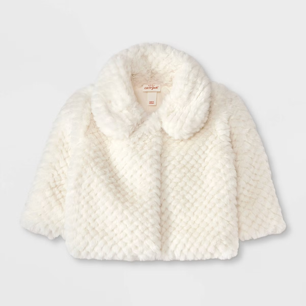 Baby Girls' Faux Fur Jacket - Cat & Jack™ Cream | Target
