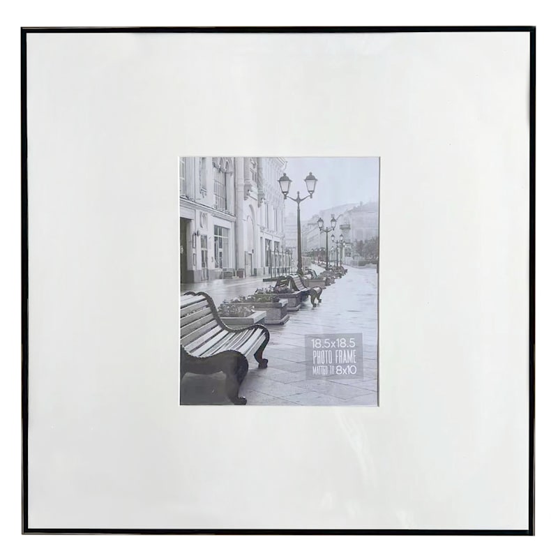 18x18 Matted to 8x10 Frame, Black | At Home