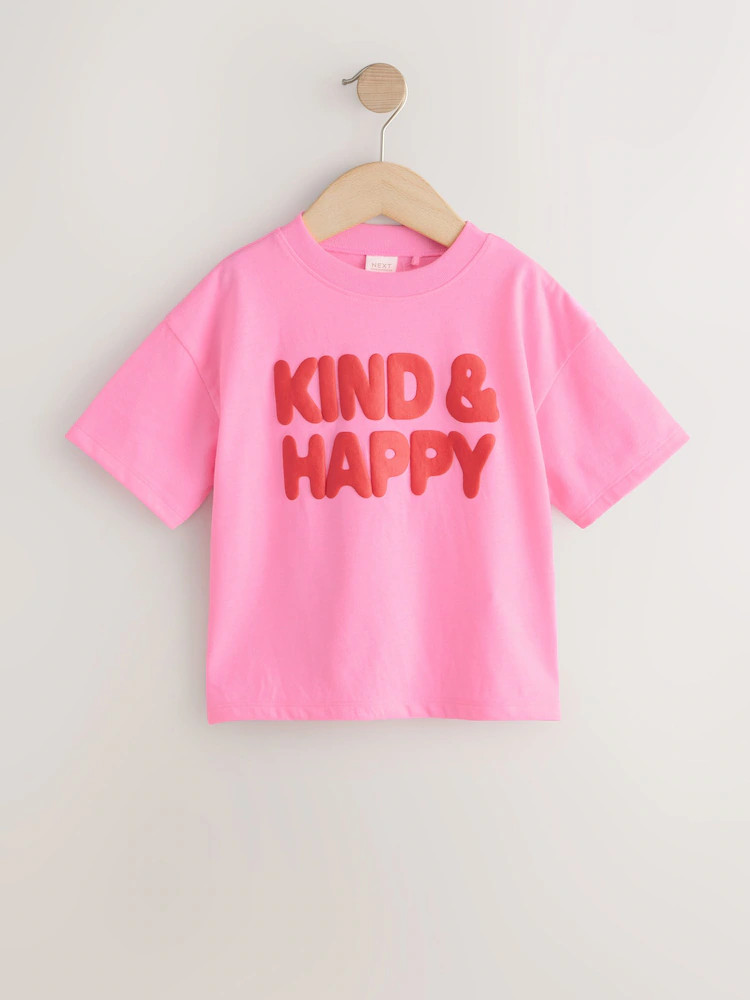 Buy Pink Short Sleeve T-Shirt (3mths-7yrs) from Next USA | Next US