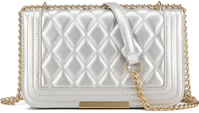lola mae Crossbody Bags for Women Fashion Quilted Shoulder purse with Convertible Chain Strap Cla... | Amazon (US)