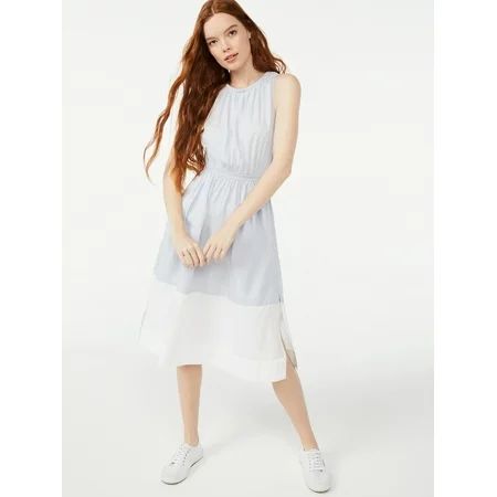 Free Assembly Women s Sleeveless Fit and Flare Dress | Walmart (US)