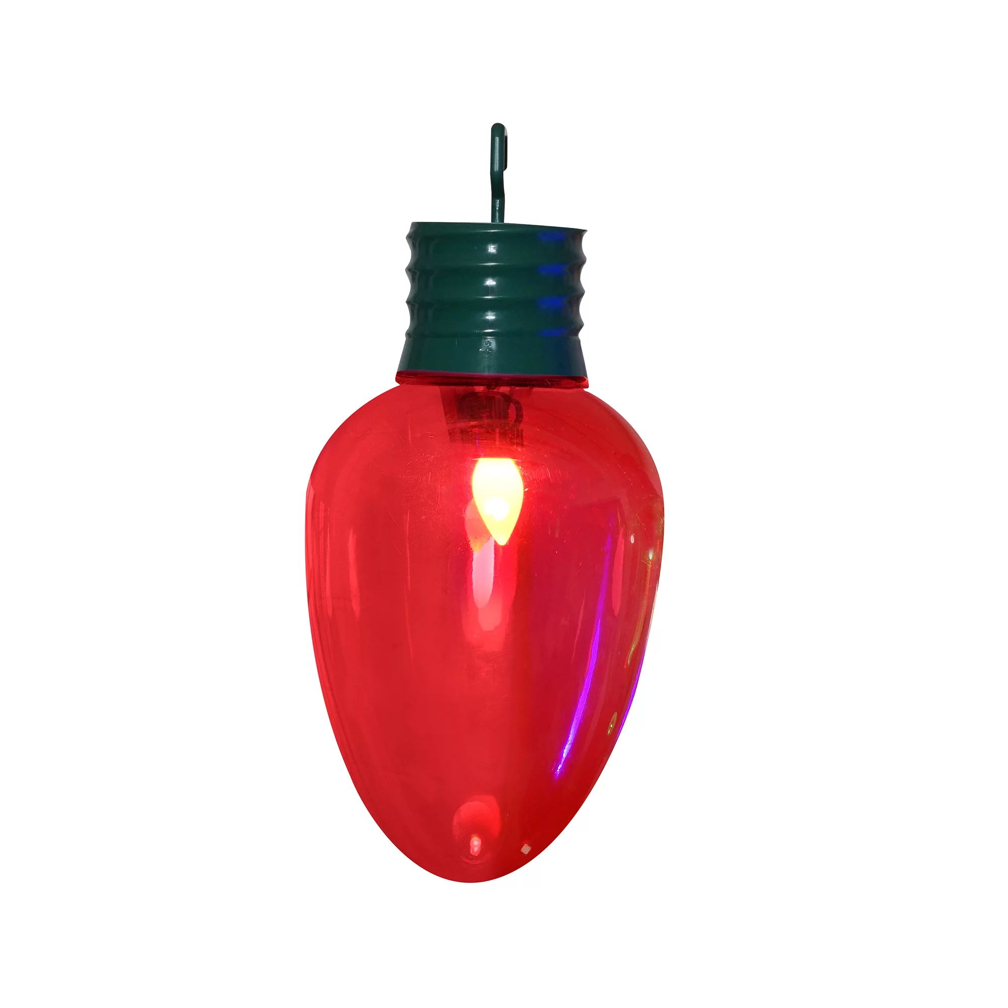 Holiday Time Single Hanging Giant LED Christmas Bulb, 14", Red | Walmart (US)