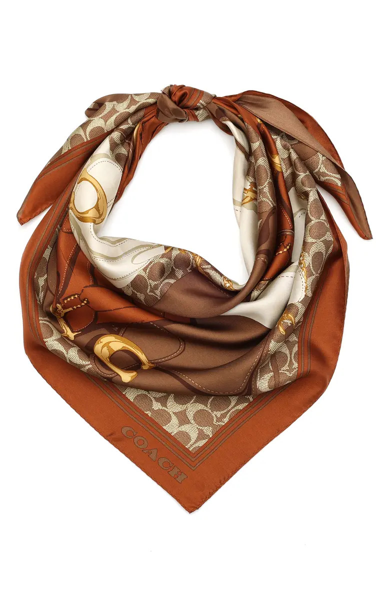Tabby Print Square Silk Scarf | Nordstrom