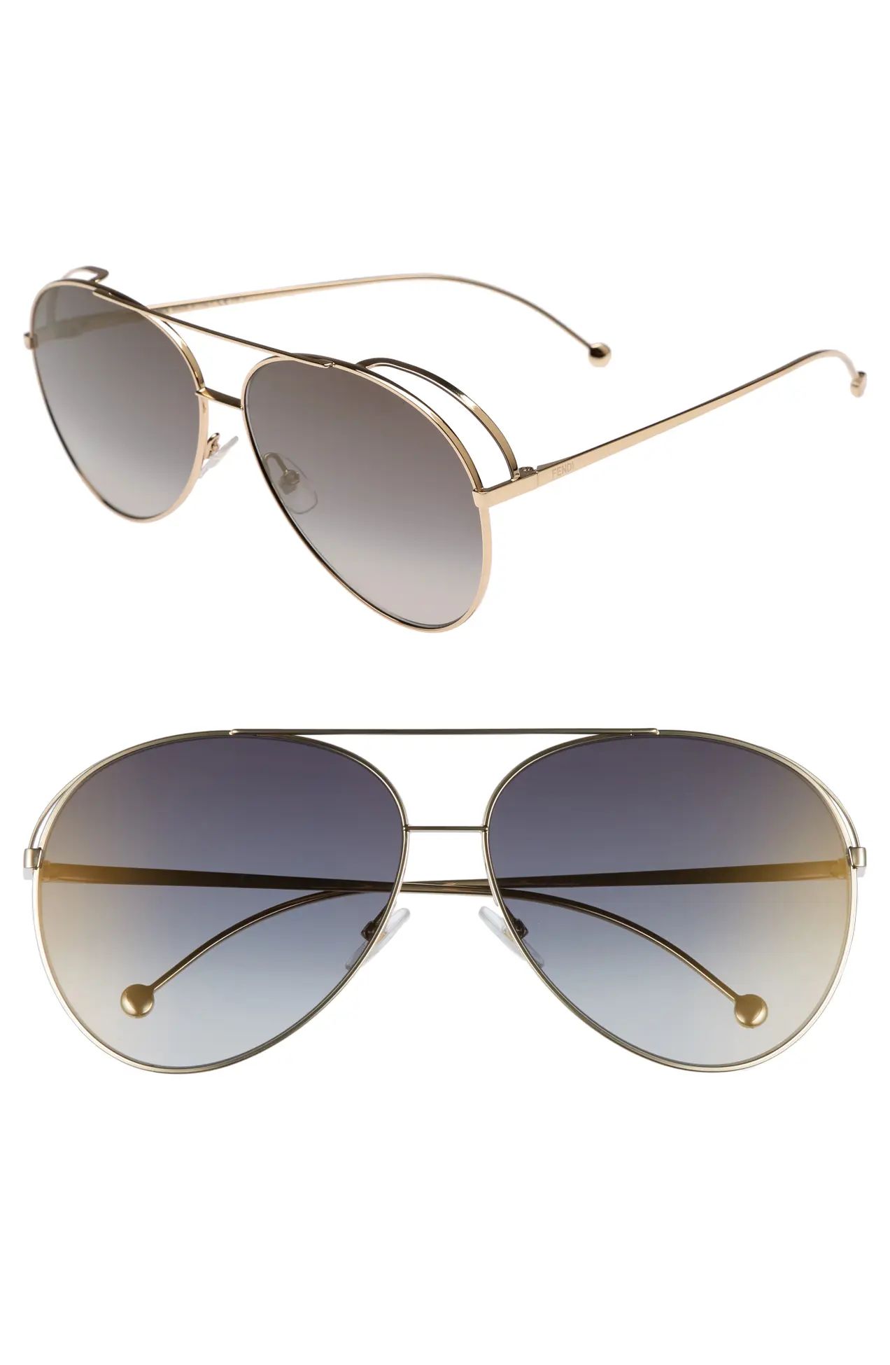 FENDI | 52mm Aviator Sunglasses | Nordstrom Rack | Nordstrom Rack